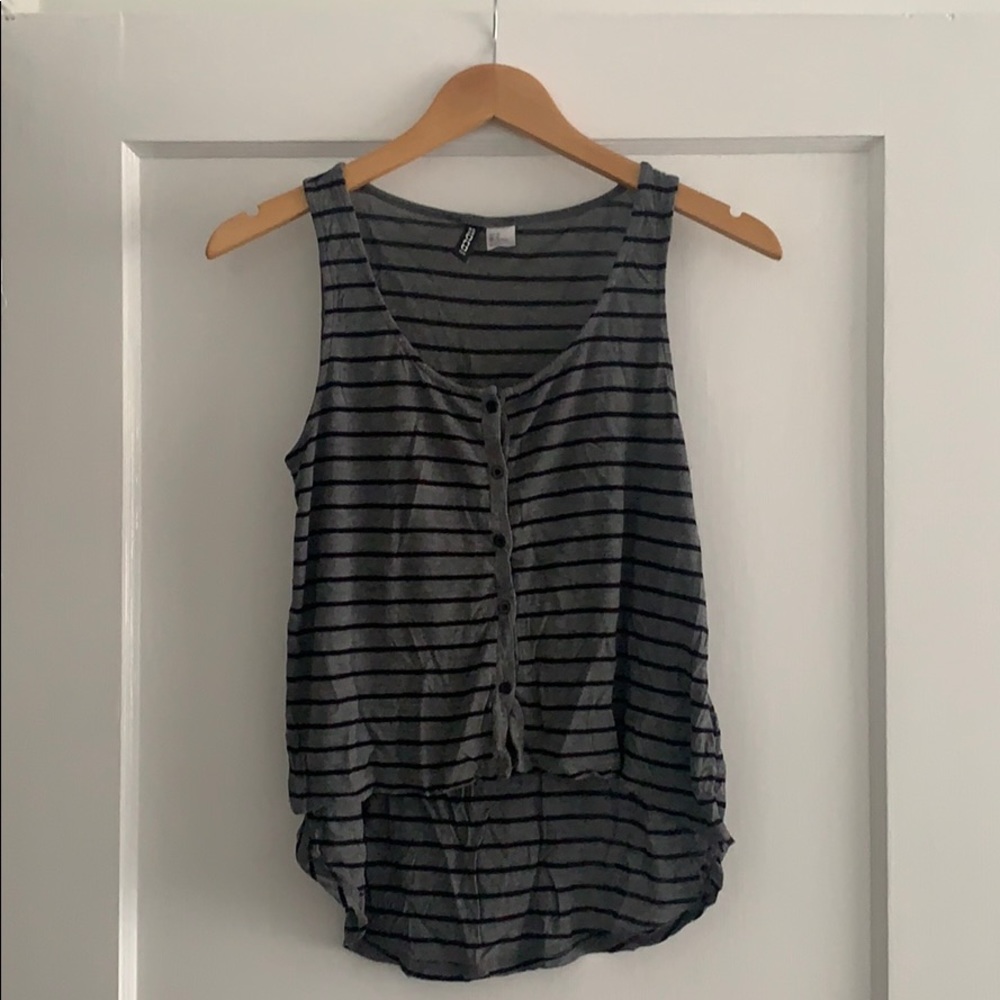 Striped Hi-Lo Tank Top
